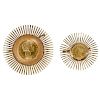 Two Gold Coin Brooches