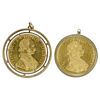 Two Gold Coin Pendants
