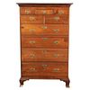 Southern Chippendale Walnut Tall Chest
