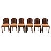 Set of Six Art Deco MacassarÂ Dining Chairs