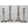 Silverplate and Sterling Weighted Candlesticks