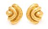 A Pair of 18 Karat Yellow Gold Ear Clips, Henry Dunay, 17.10 dwts.