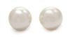 A Pair of 14 Karat White Gold and Cultured South Sea Pearl Earclips, 10.90 dwts.