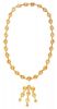 A Modernist 14 Karat Yellow Gold Necklace with Detachable Pendant/Brooch, 47.00 dwts.