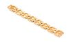 A Retro 14 Karat Yellow Gold Link Bracelet, 26.40 dwts.