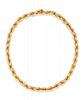 An 18 Karat Yellow Gold Rope Necklace, 28.40 dwts.