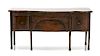 A Hepplewhite Style Mahogany Sideboard, Height 3 1/4 x width 6 3/8 x depth 2 1/2 inches.