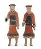 Two Painted Pottery Figures of Soldiers