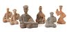 Six Pottery Figures of Musicians and Dancers