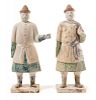 Two Painted Pottery Male Figures