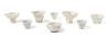 Eight Blanc-de-Chine Porcelain Wine and Libation Cups