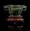 A Spinach Jade Double Handled Cup