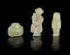 Three Carved Jade Figures