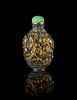 A Molded and Gilt Painted Porcelain Snuff Bottle