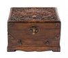 A Hardwood Chest Height 6 1/2 x length 10 x depth 5 3/4 inches.