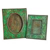 TIFFANY STUDIOS Two Pine Needle picture frames