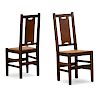 GUSTAV STICKLEY Two H-back side chairs