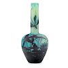 GALLE Cameo glass vase with dragonfly