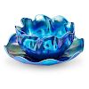 TIFFANY STUDIOS Blue Favrile bowl and plate