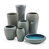 MARBLEHEAD Eight gray vases