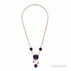 Antique 14kt Gold and Amethyst Necklace