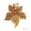 18kt Gold and Colored Diamond Brooch