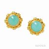 18kt Gold and Opal Earrings, Elizabeth Locke