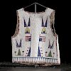 Sioux Beaded Vest with an Upside Down American Flag