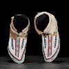 Sioux Beaded Buffalo Hide Moccasins