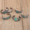 Navajo Curio Silver and Turquoise Trade Bracelets