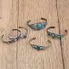 Navajo Silver and Turquoise Curio Trade Bracelets