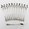 Set of Twelve (12) Wallace "Grand Baroque" Sterling Silver Ice Tea Spoons.