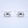 Pair of Art Nouveau Sterling Silver Creamer and Sugar.