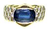 Lady's Kurt Wayne 18 Karat Sapphire & Diamond Ring