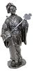 Japanese Bronze Musician Figure. Signed Good