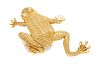 An 18 Karat Yellow Gold Frog Motif Brooch, Henry Dunay, 13.80 dwts.