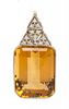 A White Gold, Citrine and Diamond Pendant, 10.30 dwts.