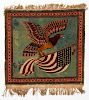 Kashan Eagle/Flag Rug: 1'8'' x 1'8'' (51 x 51 cm)