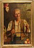 Signed Caloji A.- Genre Painting, Oil on Canvas