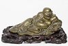Chinese Laughing Buddha Hotai Figure, Gilt Bronze