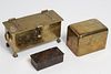 Antique Brass & Copper Boxes, Group of 3