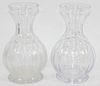 Large, Baccarat Vases. Unsigned.