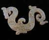 CHINESE ANTIQUE CARVED JADE DRAGON FIGURE - WARRING STATE