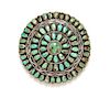 A Sterling Silver and Turquoise Pendant/Brooch, Larry Moses Begay, 22.80 dwts.