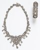 A Silver Topped Gold and Diamond Demi Parure, Indian, 83.30 dwts.