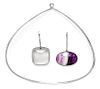 A Sterling Silver, Rutilated Quartz and Amethyst Pendants with Collar Necklace, Vivianna Torun Bulow-Hube for Georg Jensen, 6