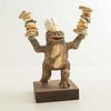 David Gilhooly (California, 1943-2013) Ceramic Bread Frog as Deli Chef
