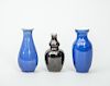 Three Chinese Monochrome Porcelain Miniature Vases