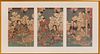 After Utagawa Kunisada (1786-1865): Three Entertainment Scenes