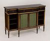 Regency Style Black and Gilt-Painted Cabinet